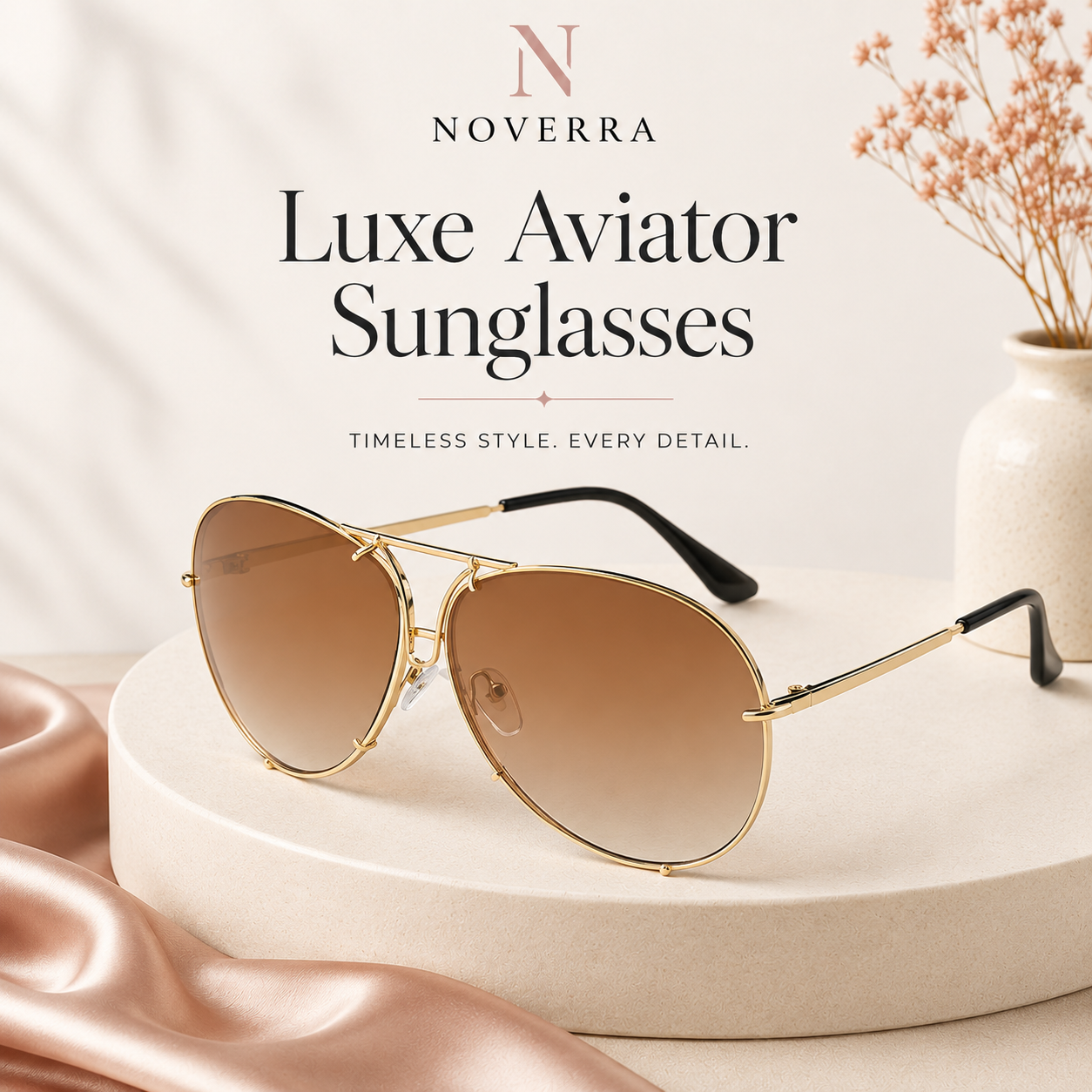 Luxe Aviator Sunglasses